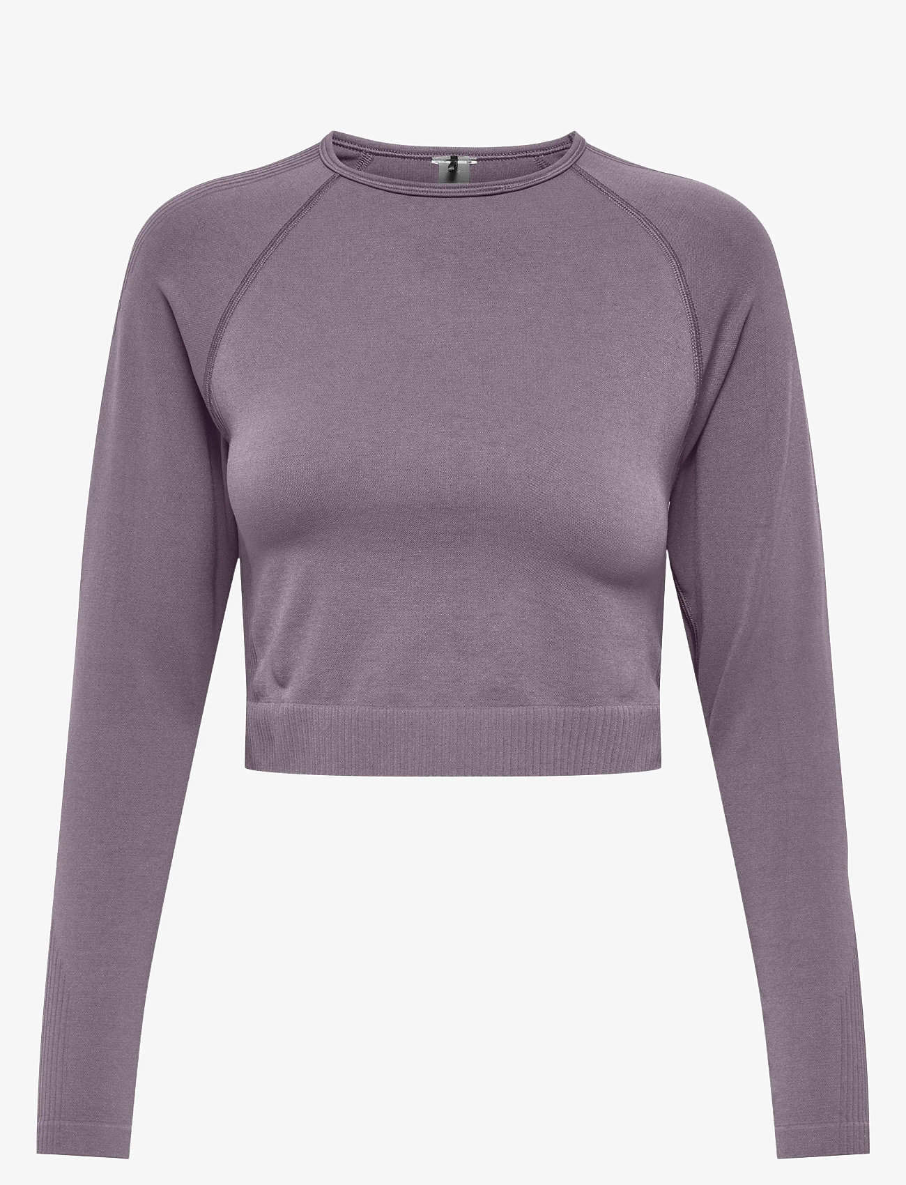 Only Play - ONPJIJI SEAM LS TOP - crop tops - gray ridge - 0