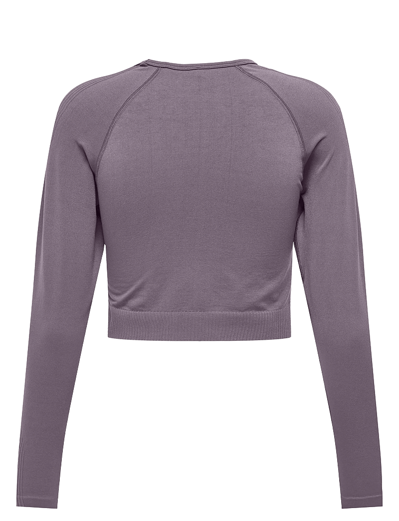 Only Play - ONPJIJI SEAM LS TOP - crop tops - gray ridge - 1
