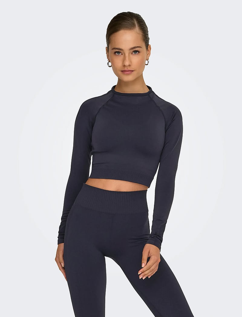 Only Play - ONPJIJI SEAM LS TOP - crop tops - night sky - 0