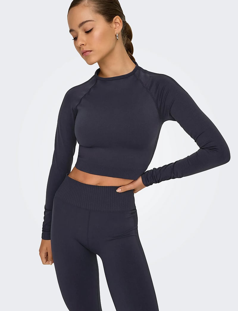 Only Play - ONPJIJI SEAM LS TOP - crop tops - night sky - 5