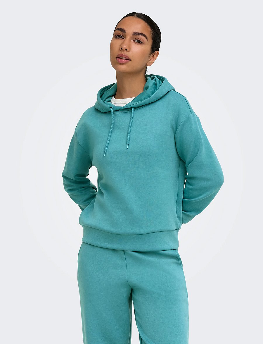 Only Play - ONPLOUNGE HOOD LS SWT NOOS - overdele - brittany blue - 0