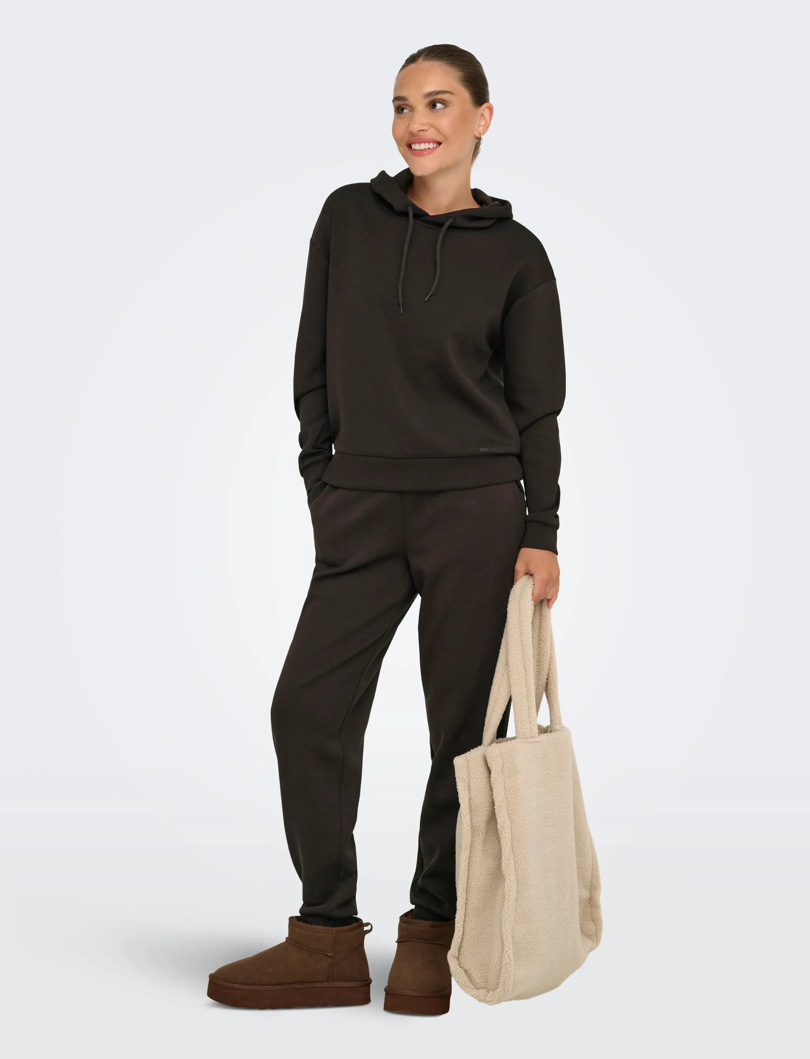 Only Play - ONPLOUNGE HOOD LS SWT NOOS - tops - chocolate torte - 5
