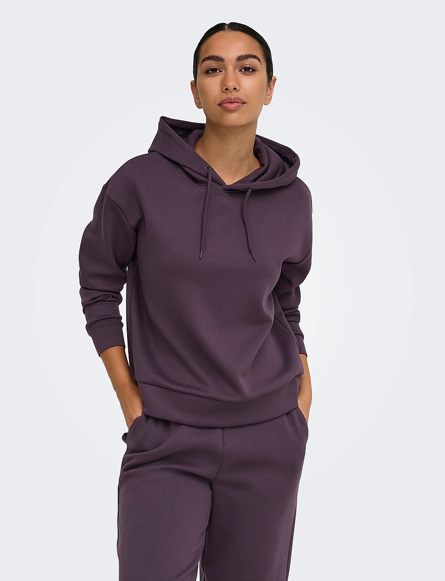 Only Play - ONPLOUNGE HOOD LS SWT NOOS - sweatshirts - plum perfect - 0