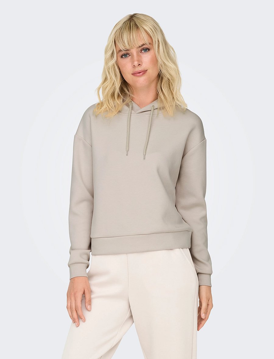 Only Play - ONPLOUNGE HOOD LS SWT NOOS - sweatshirts - pumice stone - 0