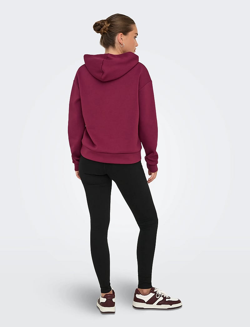 Only Play - ONPLOUNGE HOOD LS SWT NOOS - dressipluusid ja pusad - rhododendron - 3