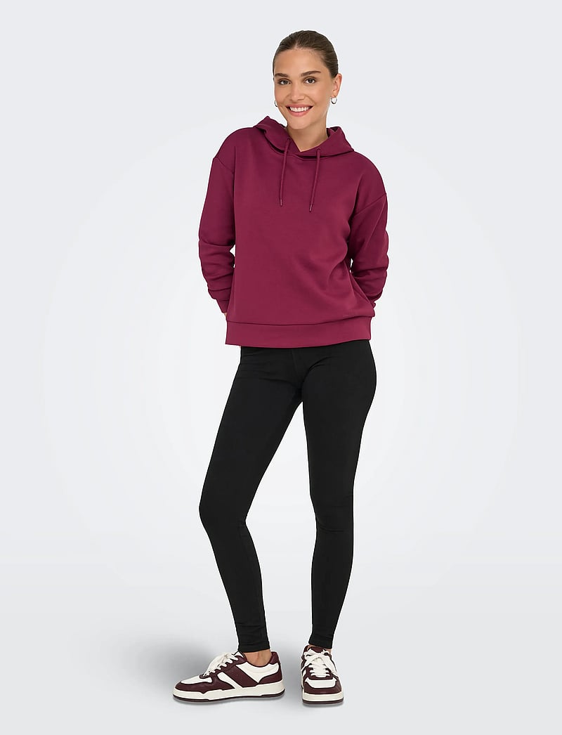 Only Play - ONPLOUNGE HOOD LS SWT NOOS - dressipluusid ja pusad - rhododendron - 5