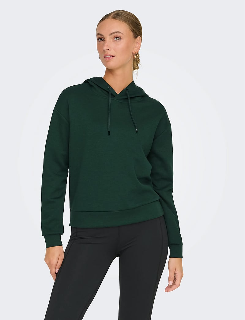 Only Play - ONPLOUNGE LIFE HOOD LS SWT NOOS - huvtröjor - scarab - 0