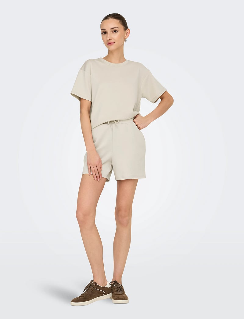 Only Play - ONPLOUNGE LIFE HW SWT SHORTS - pumice stone - 4