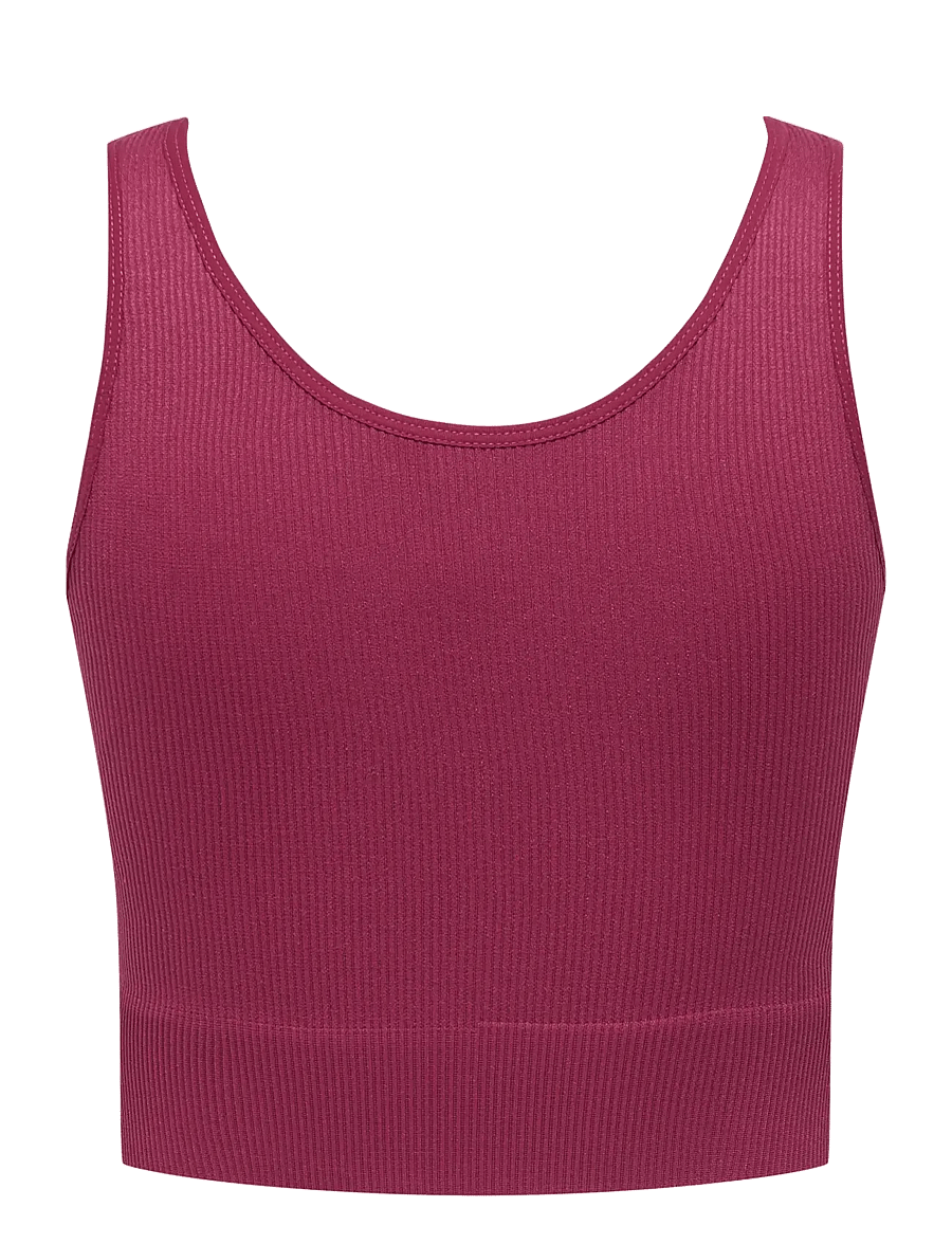 Only Play - ONPJAIA UN SL SEAM SHORT TOP NOOS - tanktops - beaujolais - 2