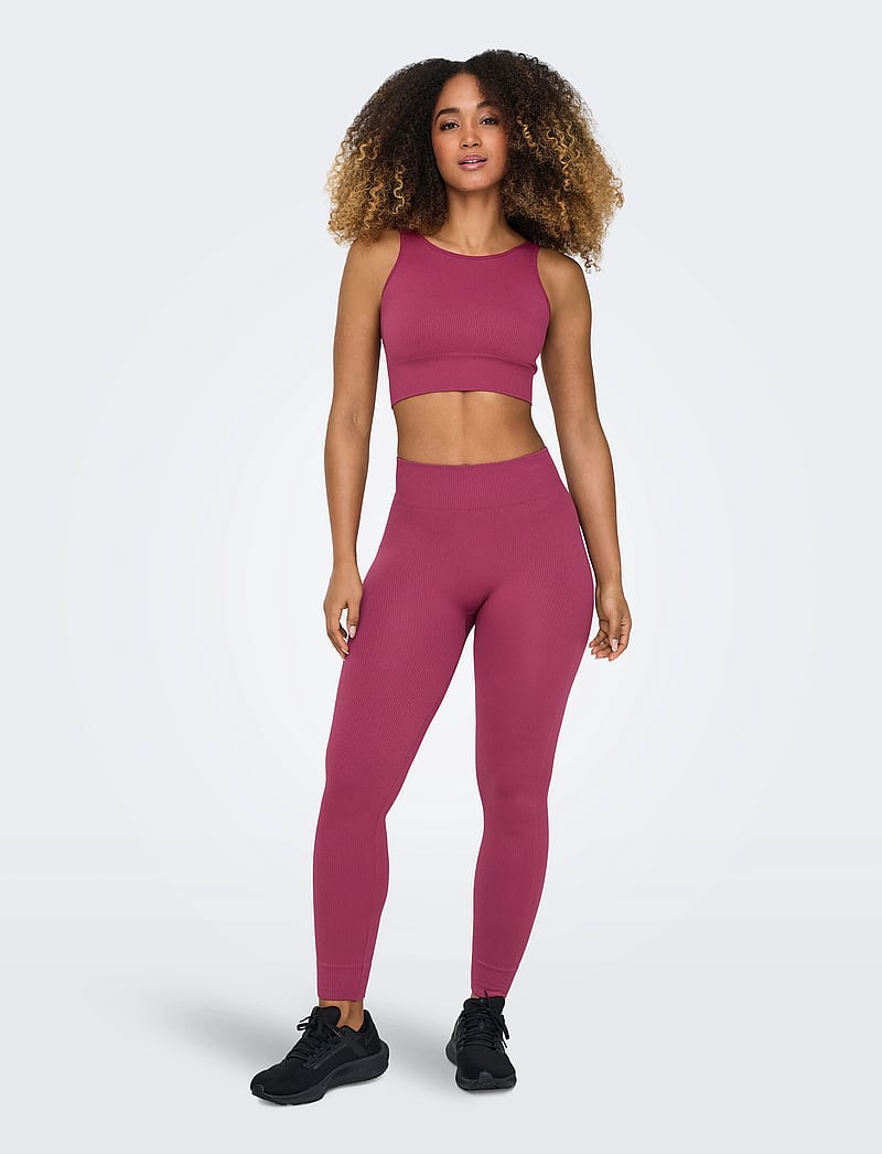 Only Play - ONPJAIA UN SL SEAM SHORT TOP NOOS - crop-tops - beaujolais - 4