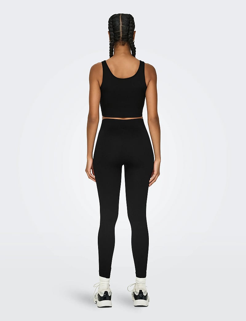 Only Play - ONPJAIA LIFE UN SL SEAM SHORT TOP - linnen - black - 3