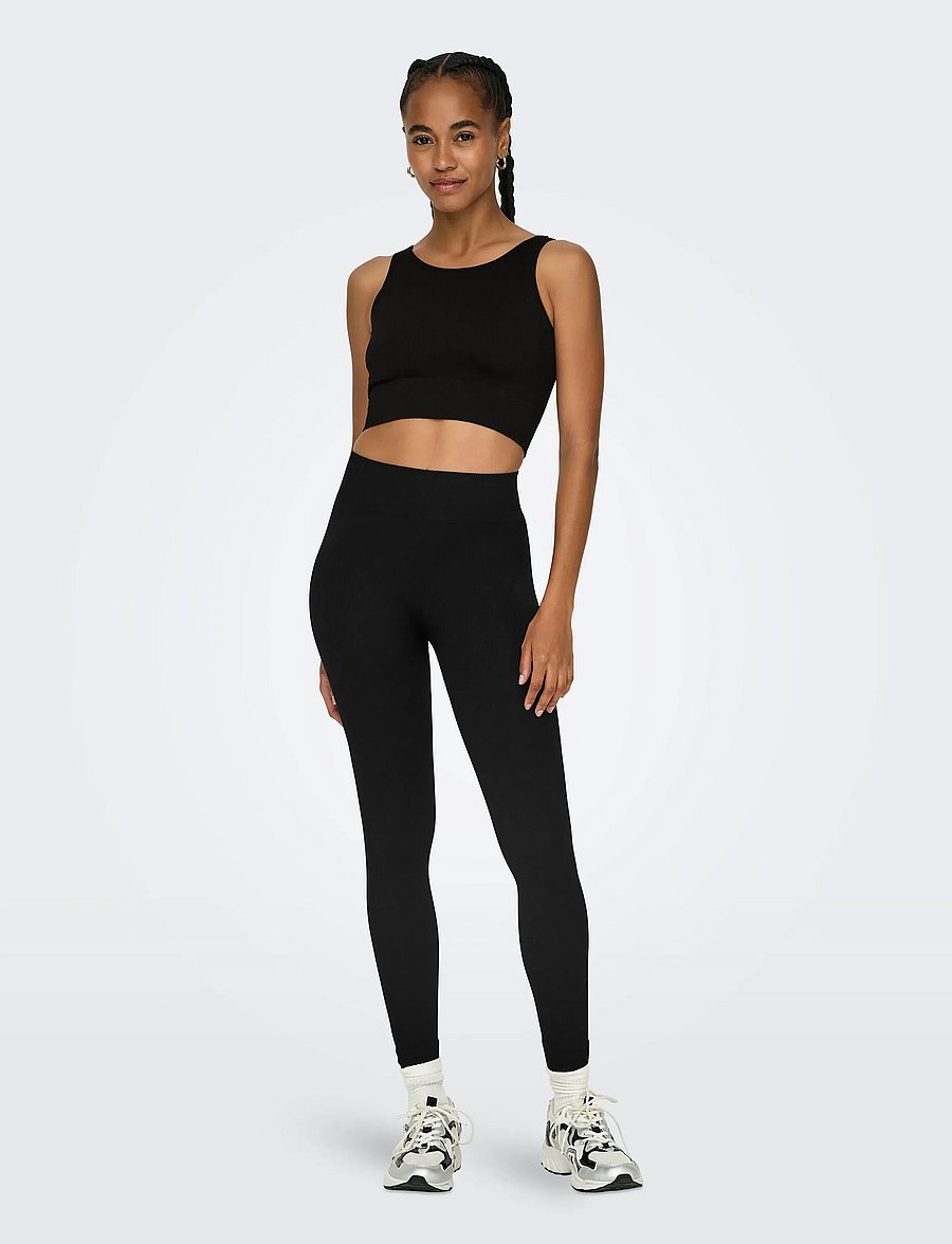 Only Play - ONPJAIA UN SL SEAM SHORT TOP NOOS - podkoszulki bez rękawów - black - 4