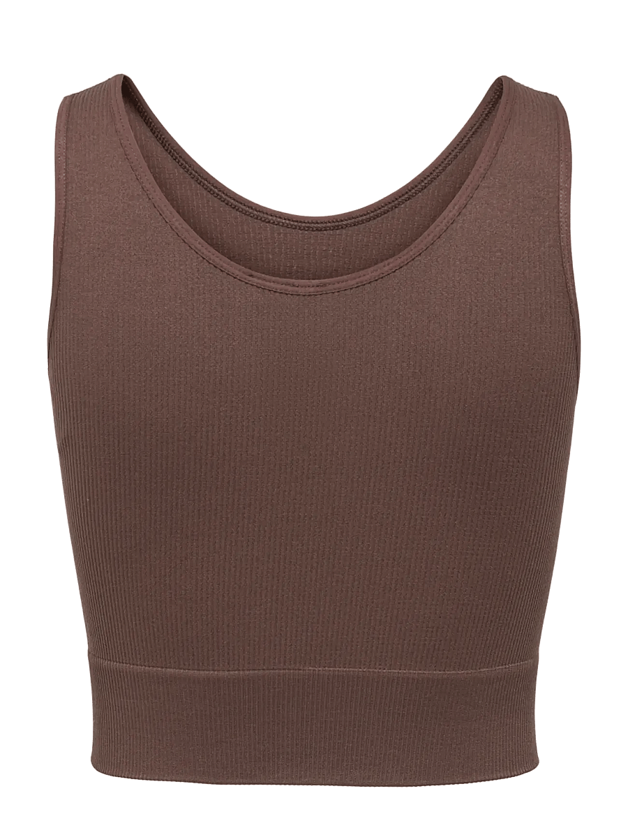 Only Play - ONPJAIA UN SL SEAM SHORT TOP NOOS - tanktops - chocolate martini - 2