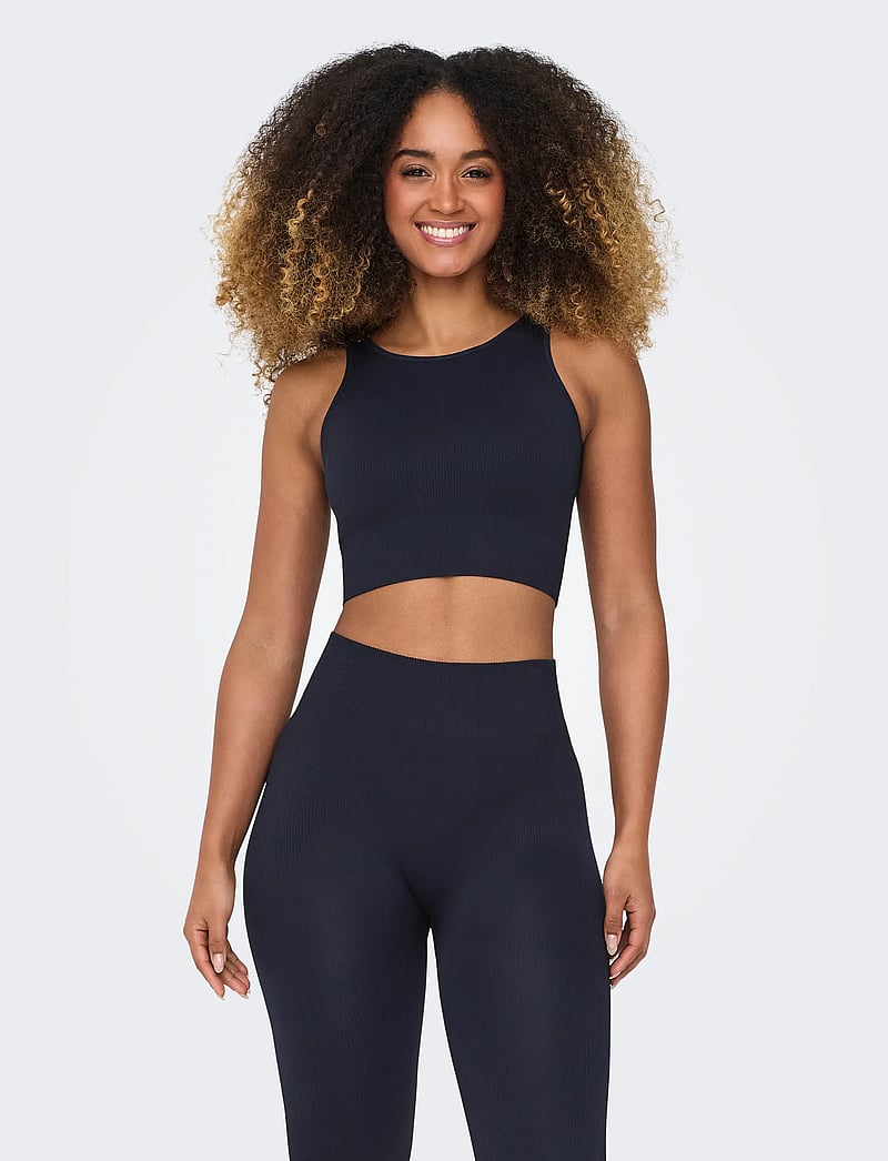 Only Play - ONPJAIA UN SL SEAM SHORT TOP NOOS - Õlapaeltega pluusid - night sky - 0