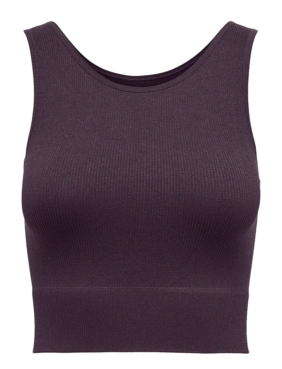 Only Play - ONPJAIA UN SL SEAM SHORT TOP NOOS - crop-tops - plum perfect - 0
