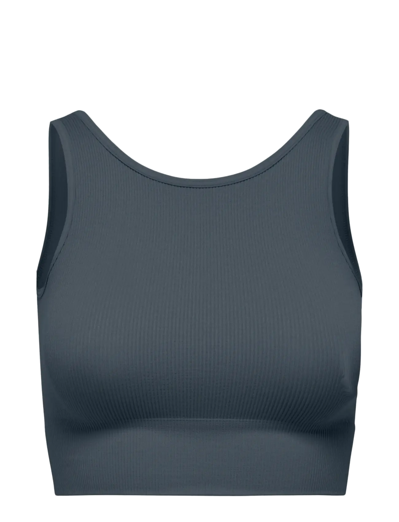 Only Play Onpjaia Un Sl Seam Short Top Noos, Kvinder, Ribbet Croptop, Grå, Str: XS/S
