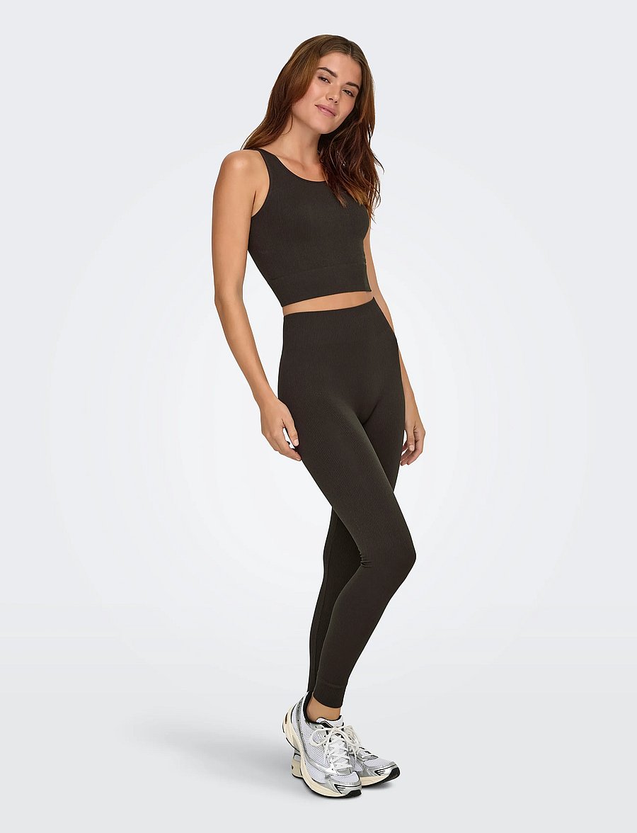 Only Play - ONPJAIA HW SEAM TIGHTS NOOS - træningstights - chocolate torte - 0