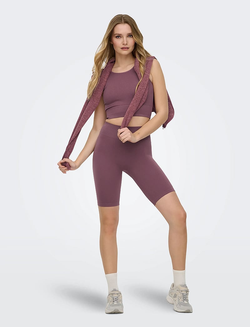 Only Play - ONPJAIA LIFE HW SEAM LONG SHORTS NOOS - tights - rose brown - 4