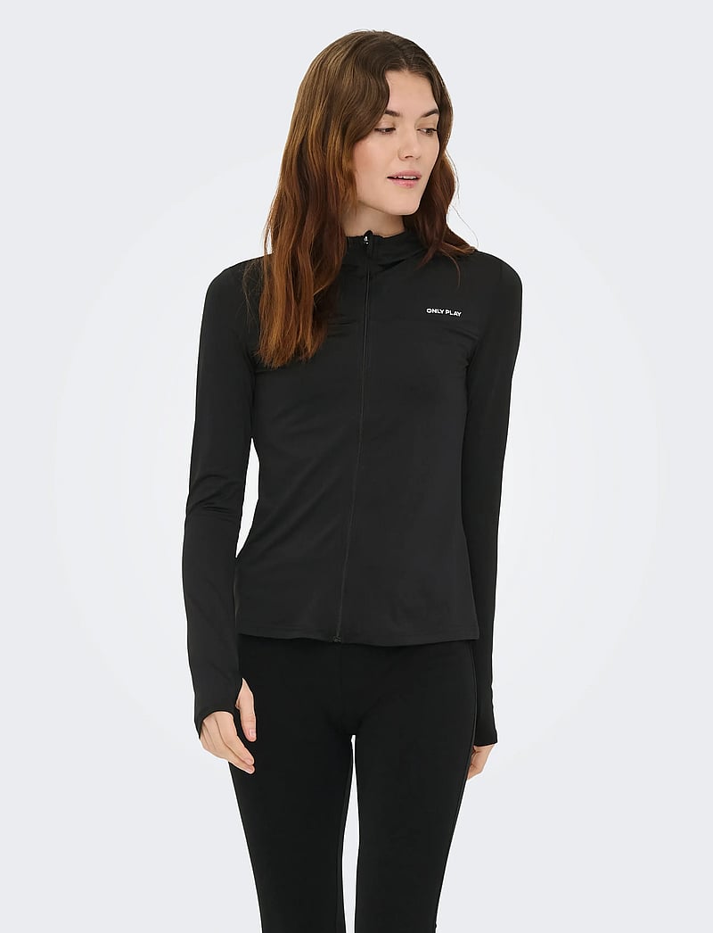 Only Play - ONPMILA HOOD FZ LS TOP NOOS - oberteile - black - 0