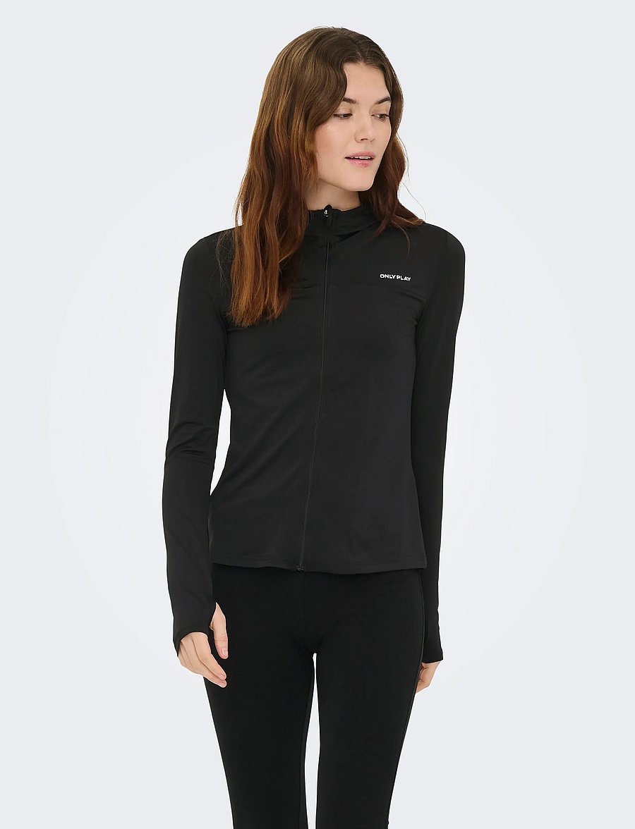 Only Play - ONPMILA HOOD FZ LS TOP NOOS - megztiniai ir džemperiai - black - 0