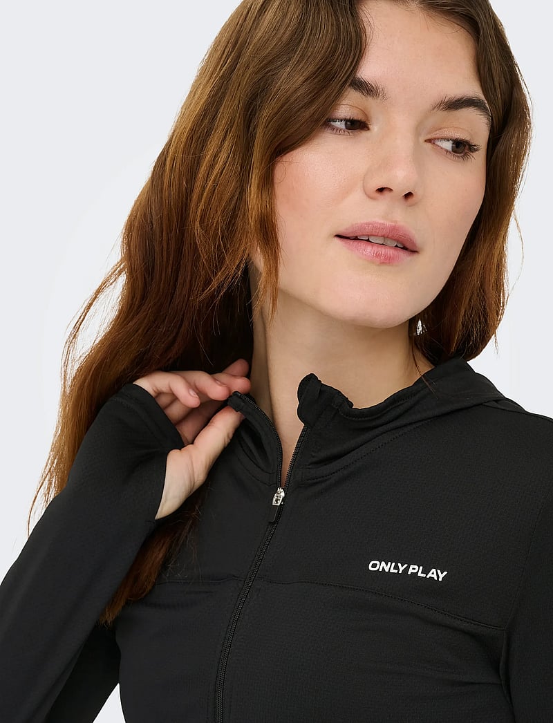 Only Play - ONPMILA HOOD FZ LS TOP NOOS - oberteile - black - 5