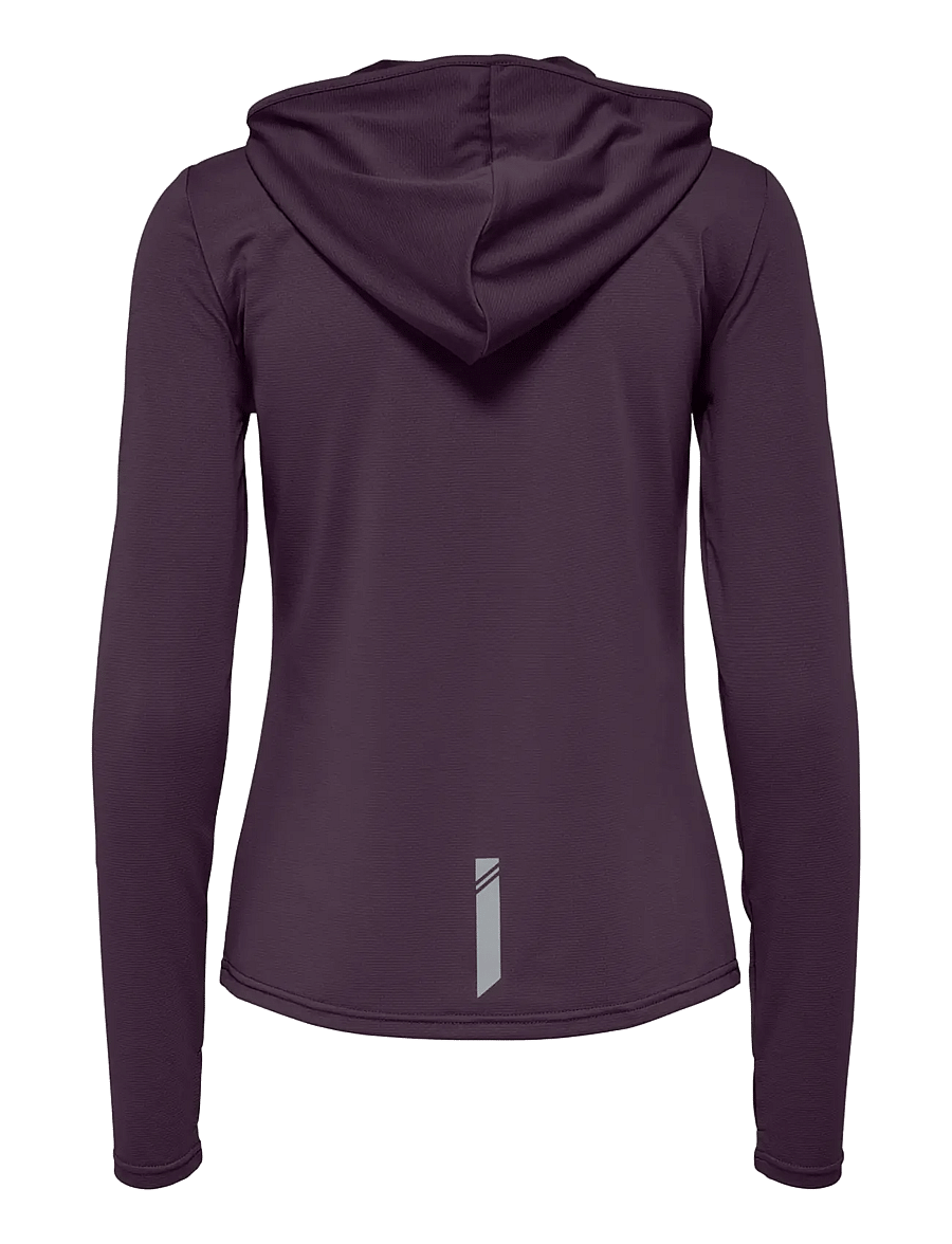 Only Play - ONPMILA HOOD FZ LS TOP NOOS - overdele - plum perfect - 1