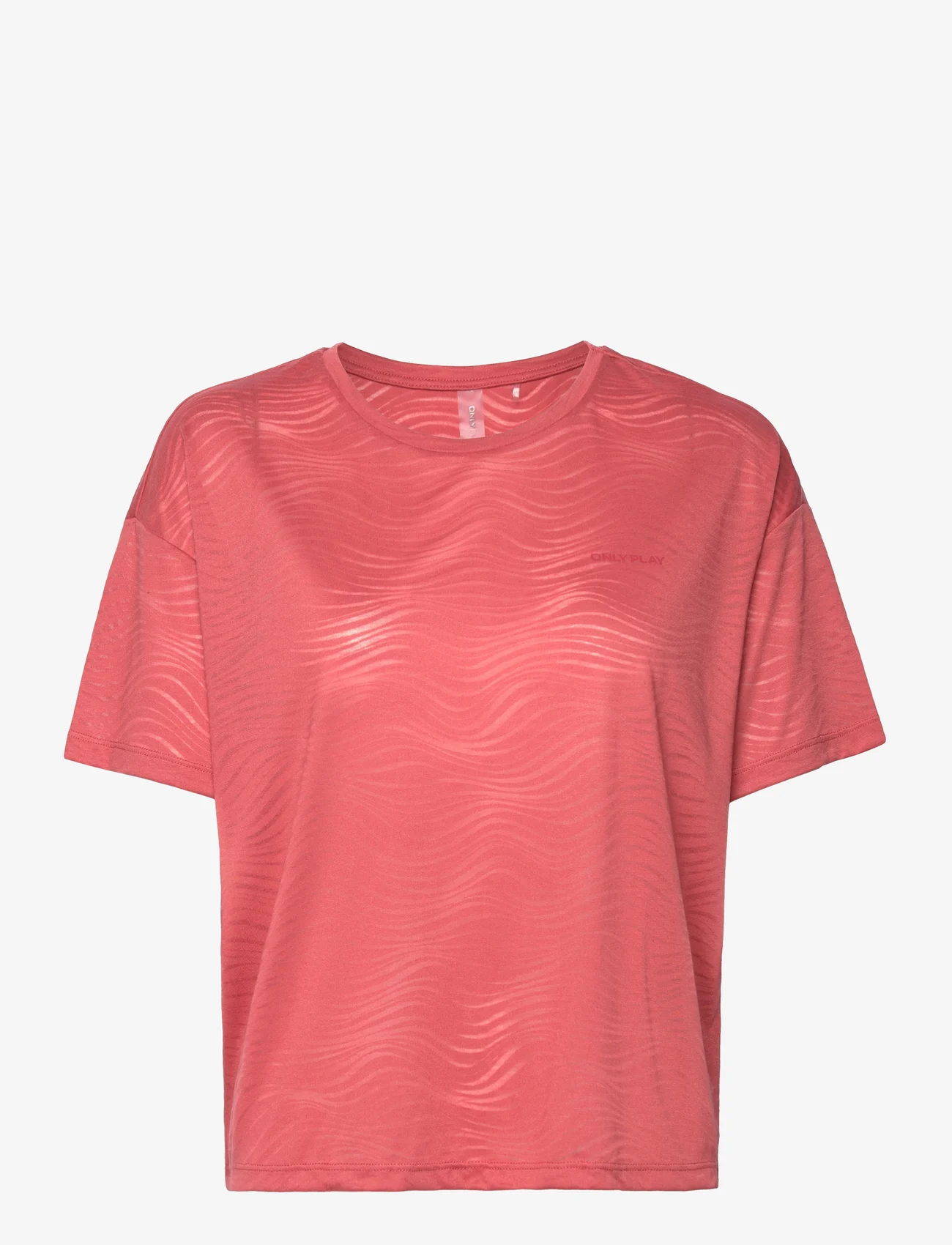 Only Play - ONPNIA LOOSE BURNOUT SS TEE - mineral red - 0