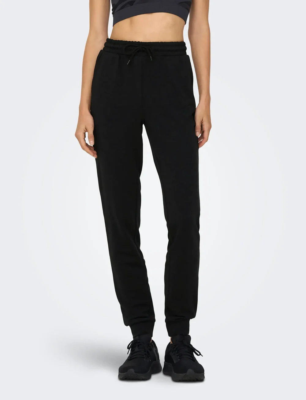 Only Play - ONPMELINA LIFE MW SLIM SWT CUFF PNT NOOS - treeningpüksid - black - 0