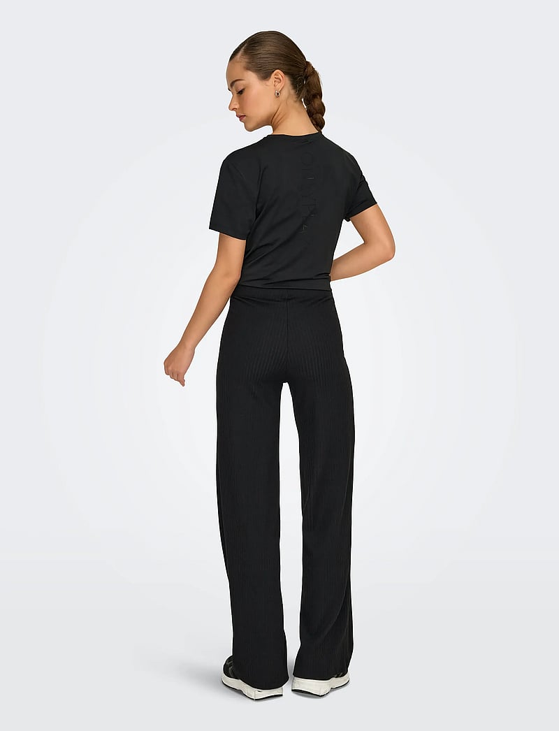 Only Play - ONPSEREN HW RIB STR PNT NOOS - träningsbyxor - black - 3