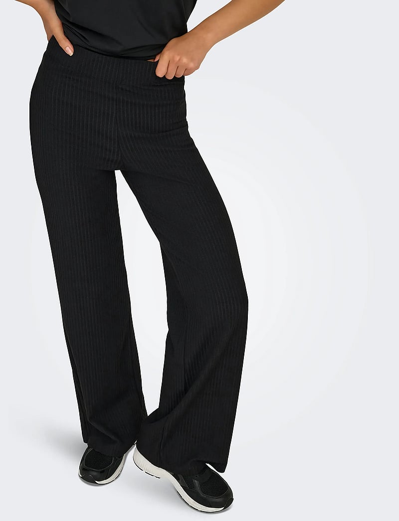 Only Play - ONPSEREN HW RIB STR PNT NOOS - träningsbyxor - black - 5