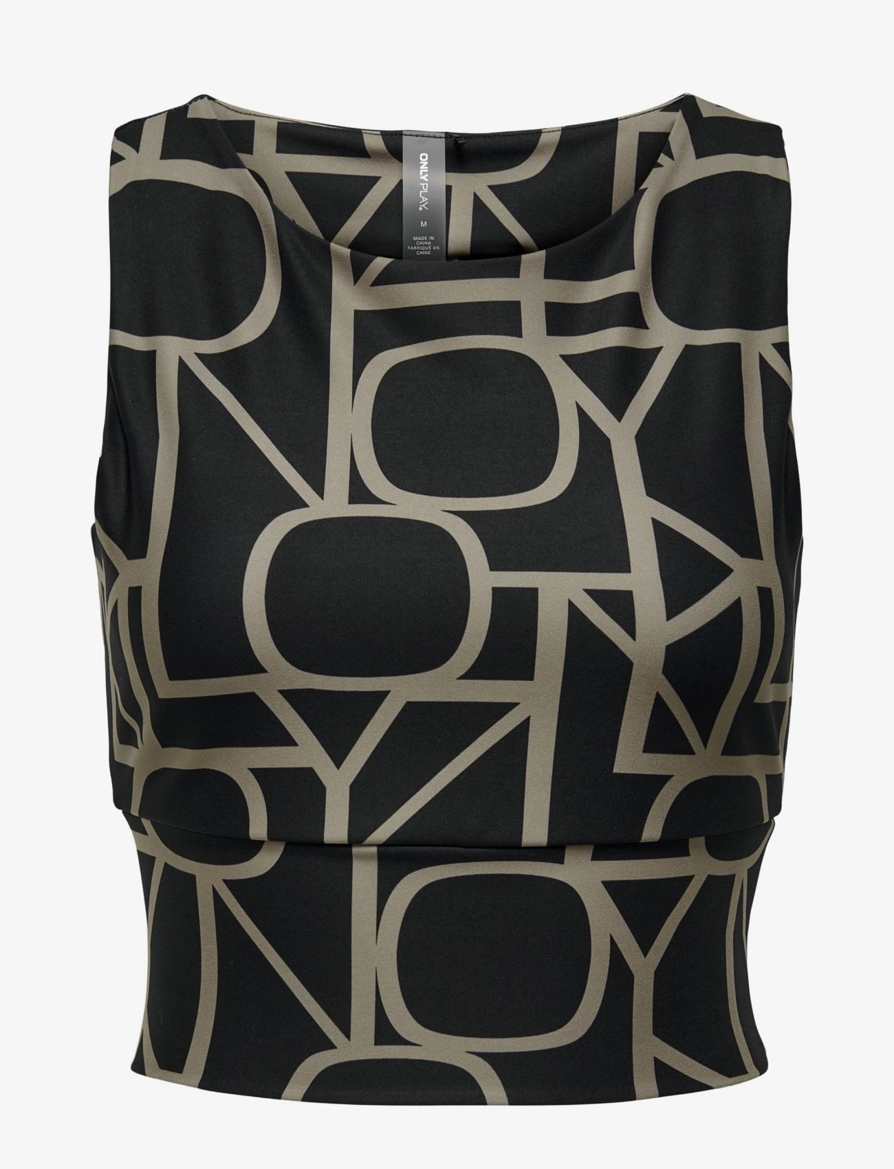 Only Play - ONPFONT SL AOP TRAIN TOP - black - 1