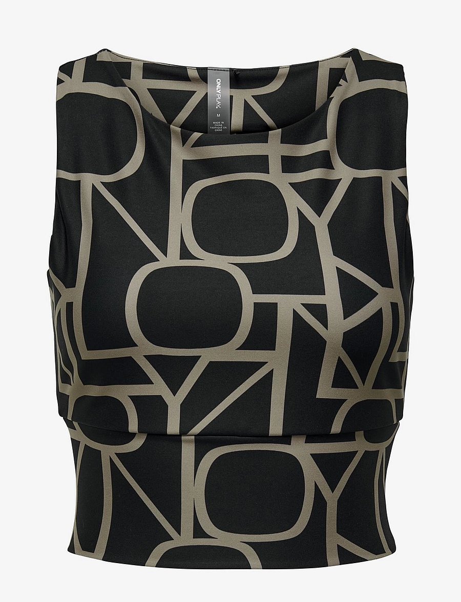 Only Play - ONPFONT SL AOP TRAIN TOP - black - 1