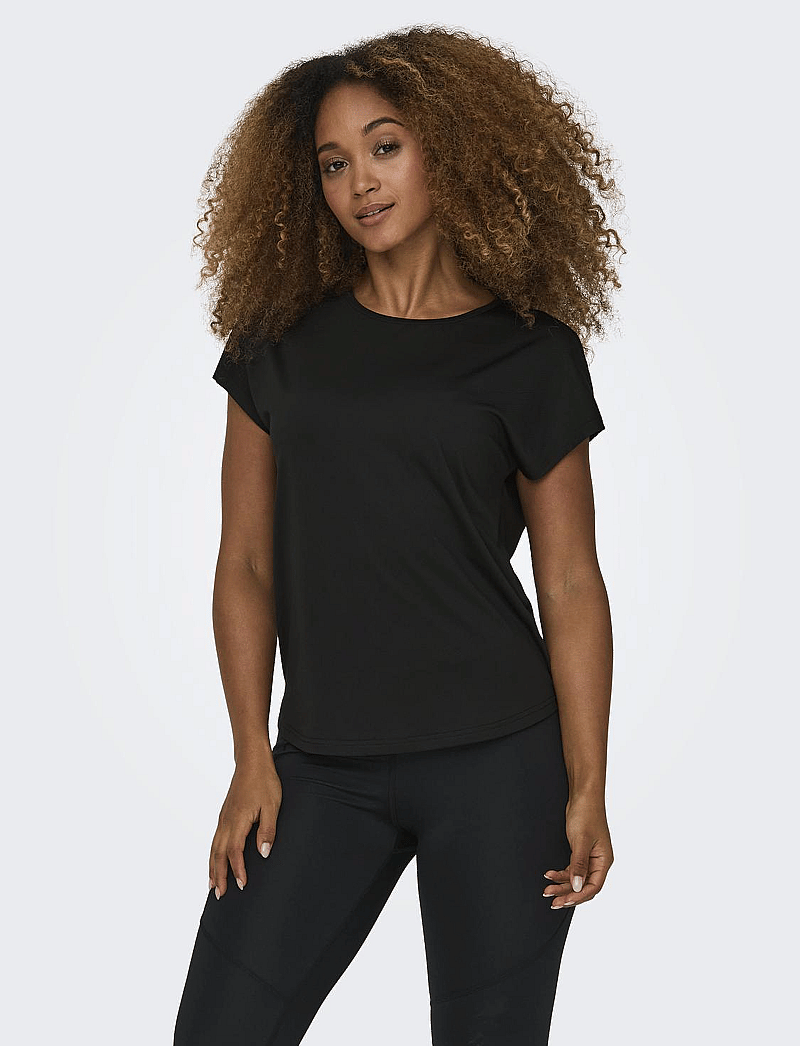 Only Play - ONPMILA LIFE ON LOOSE SS BAT TRAIN TEE - t-shirts - black - 0