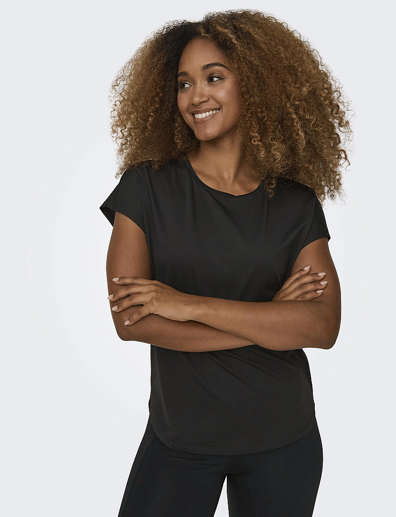 Only Play - ONPMILA LIFE ON LOOSE SS BAT TRAIN TEE - t-shirts - black - 5