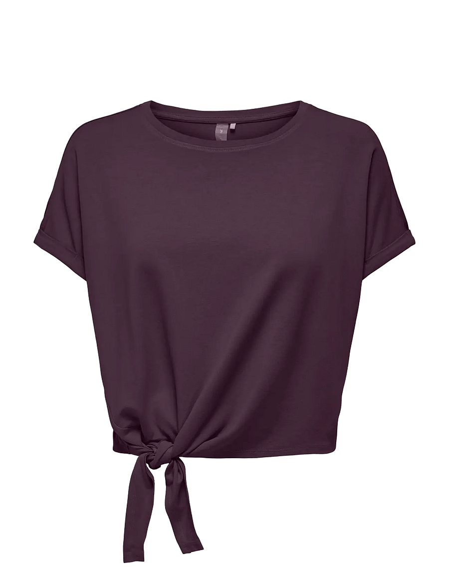 Only Play - ONPJAB LIFE SS KNOT JRS TEE - t-shirts - plum perfect - 0