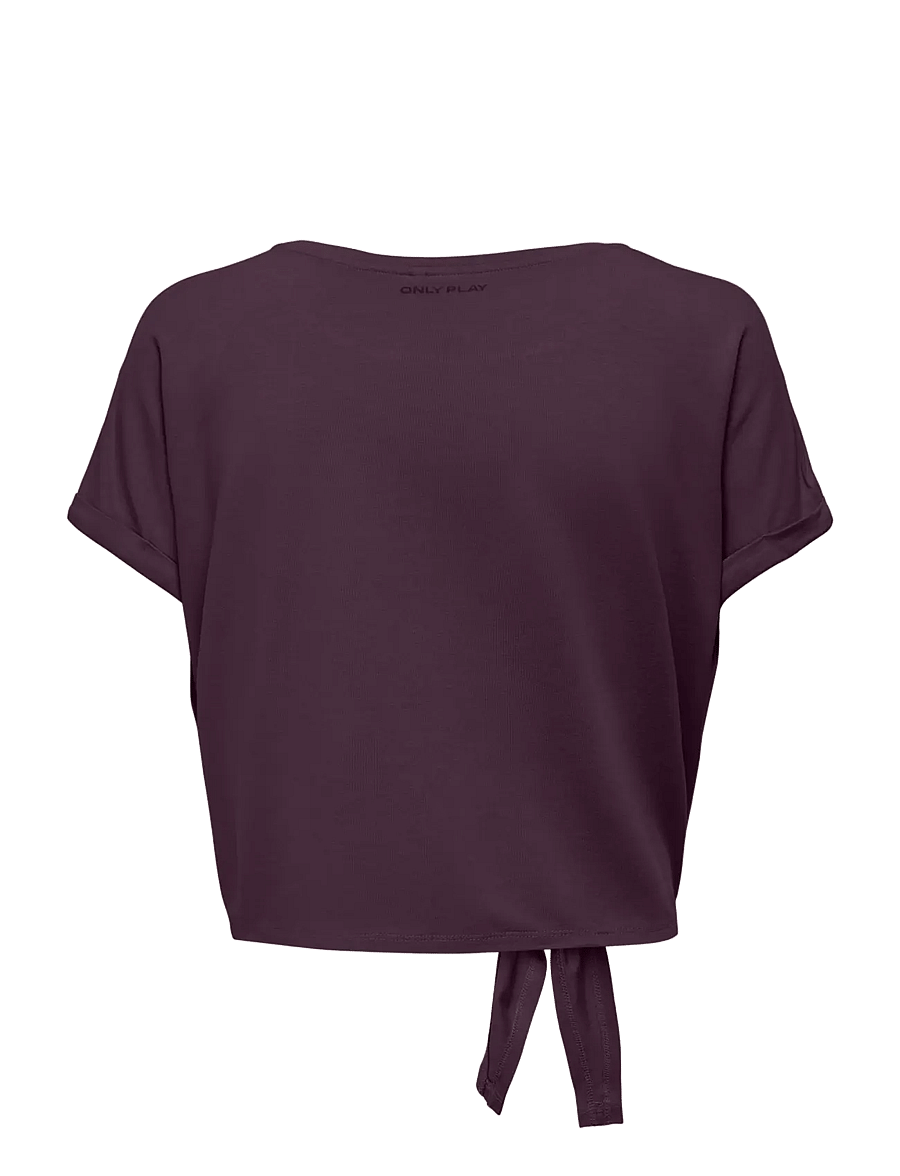 Only Play - ONPJAB LIFE SS KNOT JRS TEE - t-shirts - plum perfect - 1