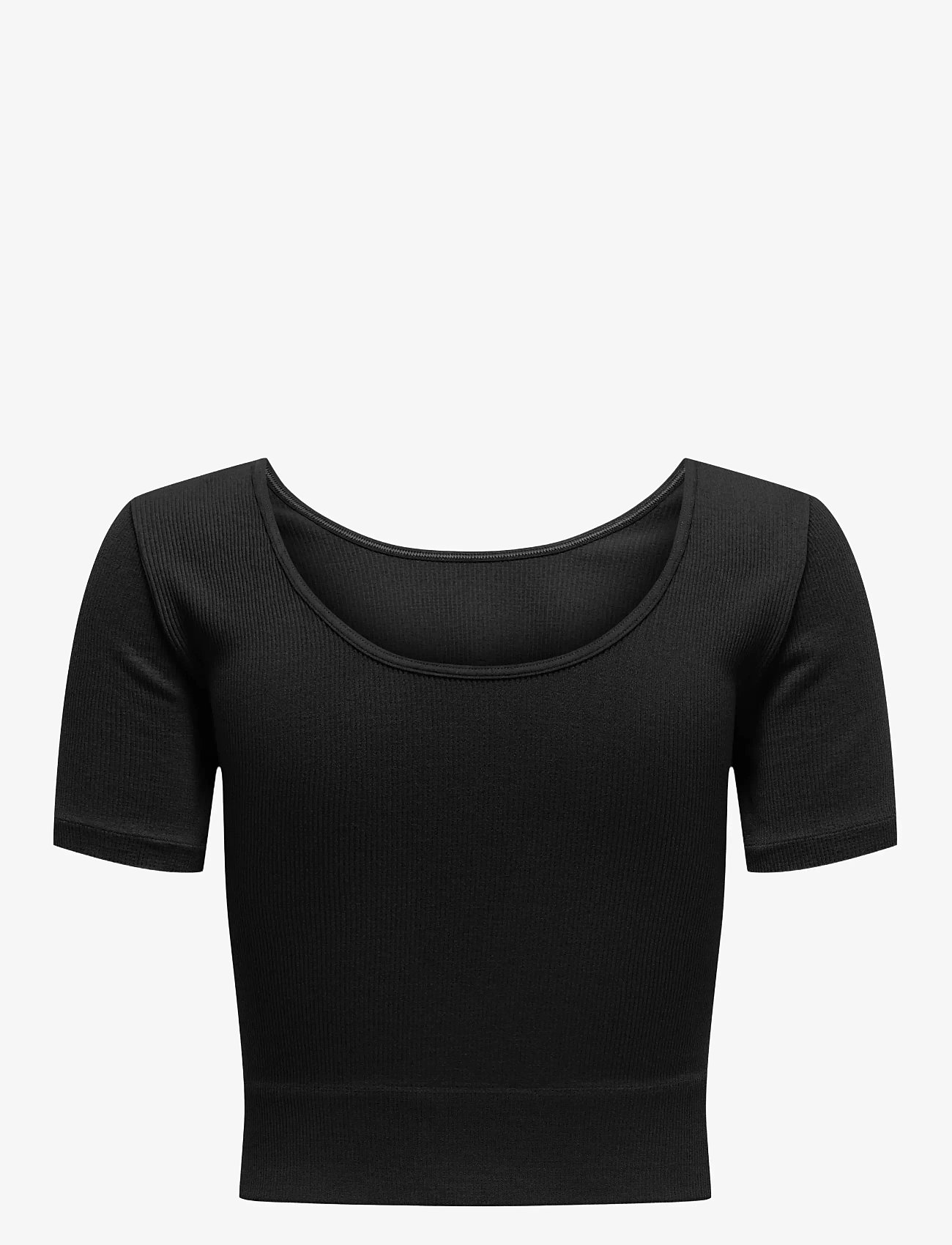 Only Play - ONPJAIA LIFE SS 2-WAY CROP SEAM TOP NOOS - t-shirts - black - 2