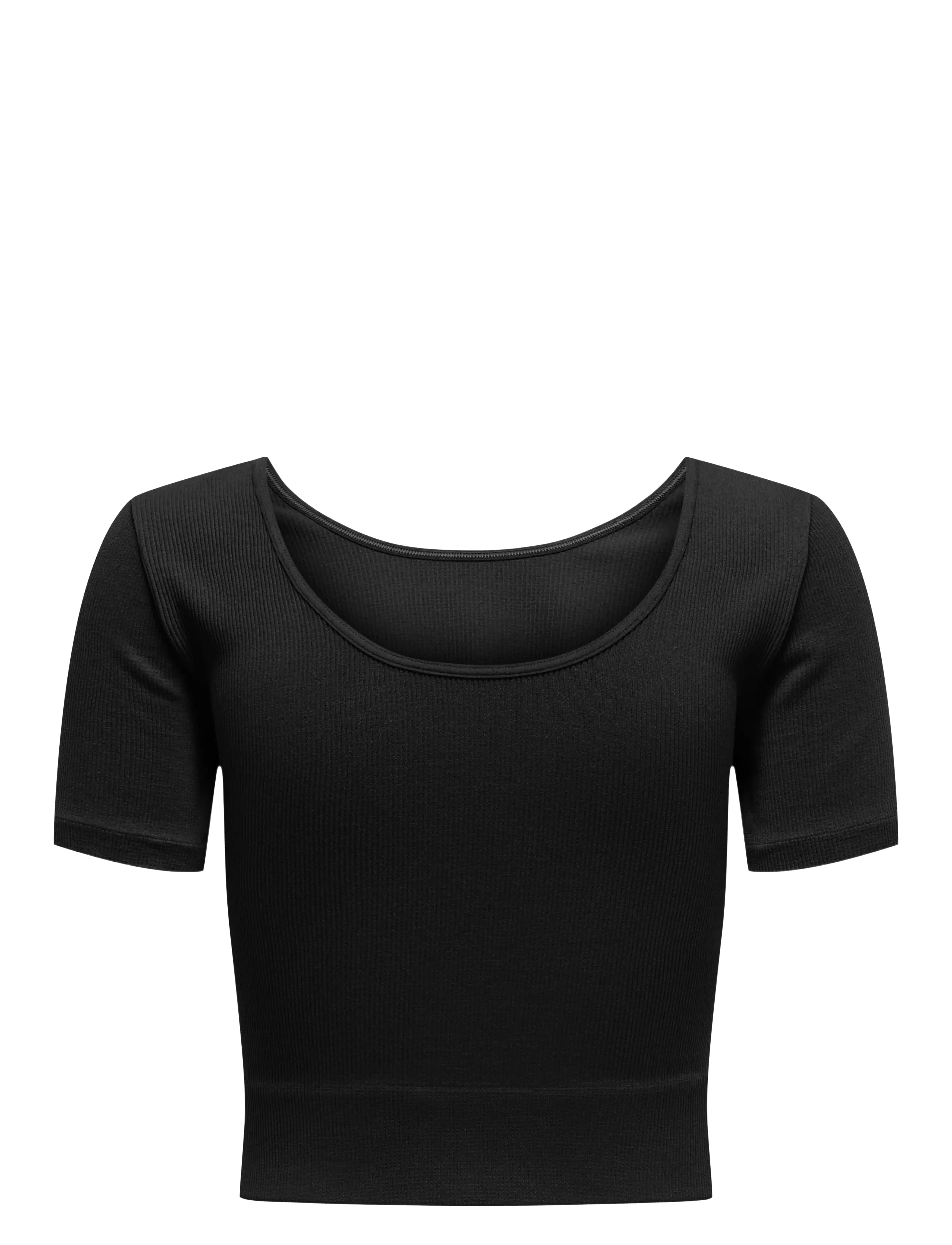 Only Play - ONPJAIA SS 2-WAY CROP SEAM TOP NOOS - t-shirts - black - 2