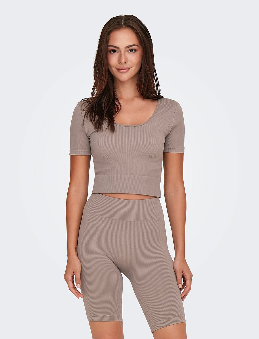 Only Play - ONPJAIA SS 2-WAY CROP SEAM TOP NOOS - t-shirts - falcon - 0