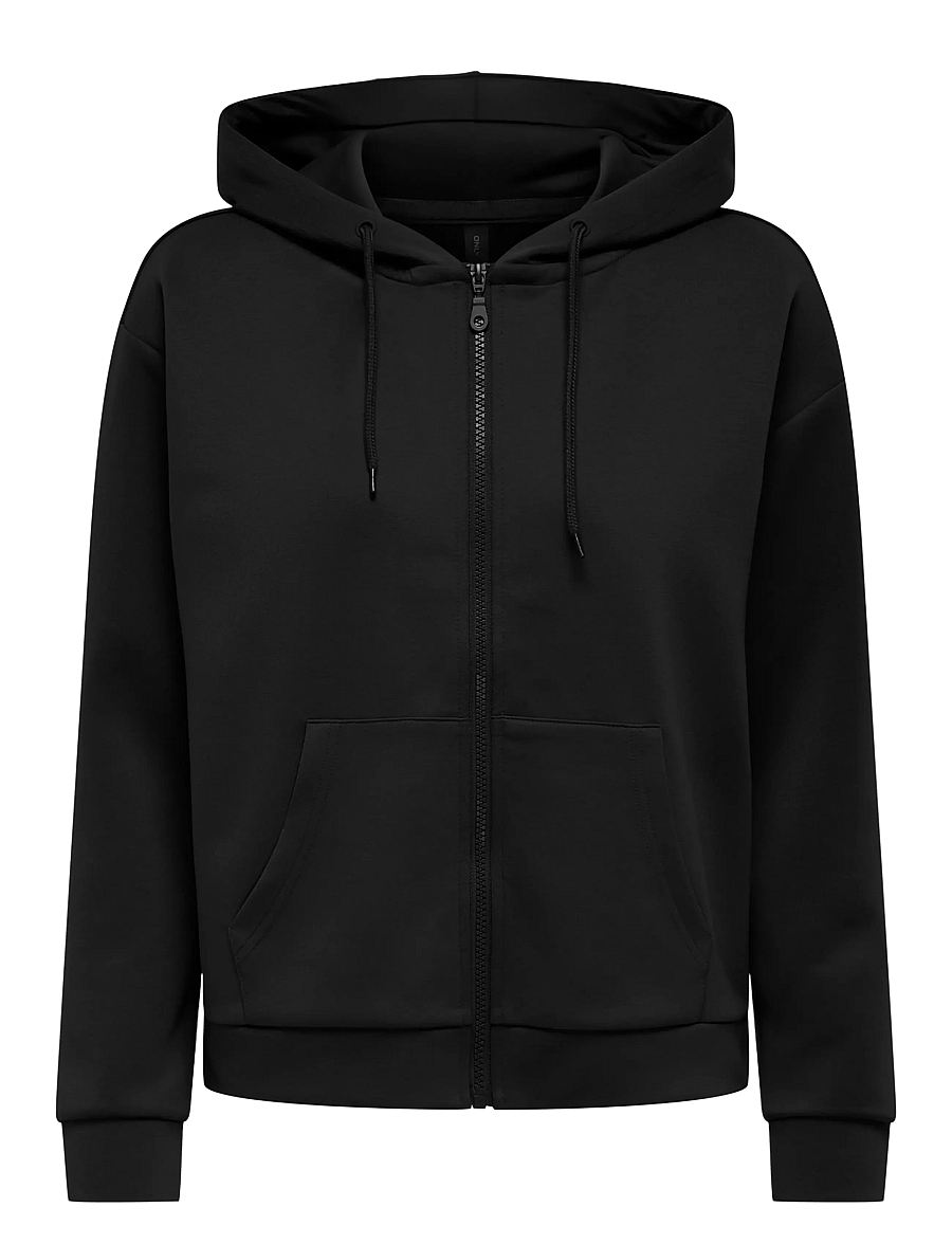 Only Play - ONPLOUNGE HOOD FZ LS SWT NOOS - overdele - black - 1