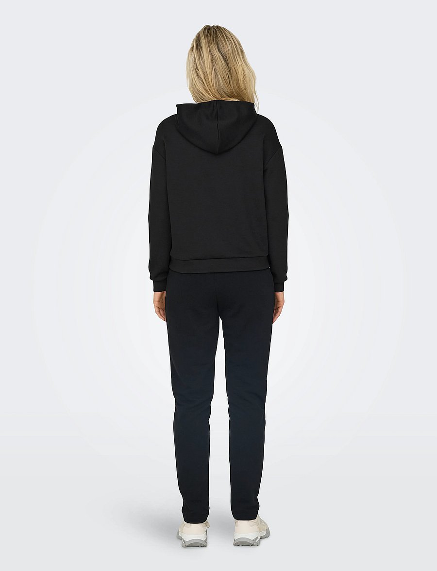 Only Play - ONPLOUNGE HOOD FZ LS SWT NOOS - overdele - black - 3
