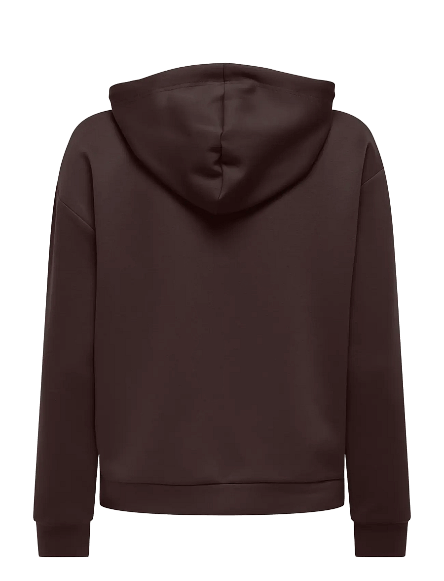 Only Play - ONPLOUNGE HOOD FZ LS SWT NOOS - sweatshirts - chocolate torte - 1