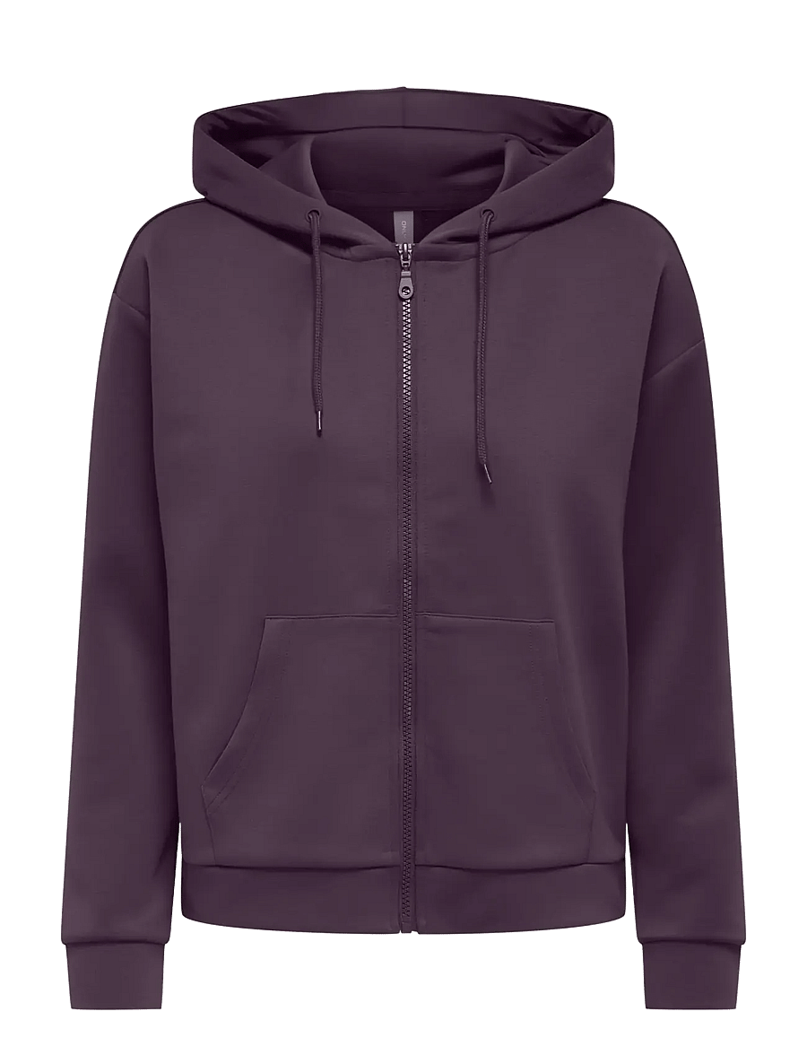 Only Play - ONPLOUNGE HOOD FZ LS SWT NOOS - sweatshirts - plum perfect - 0