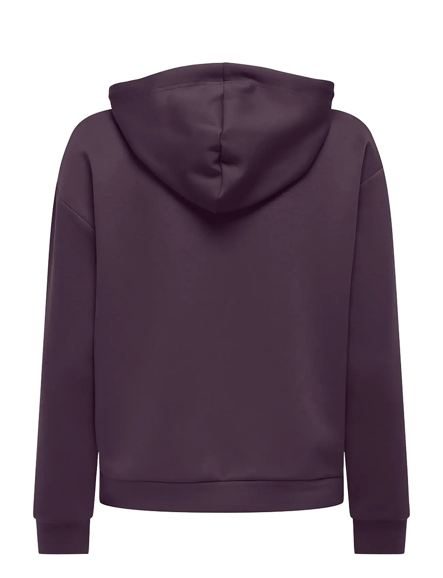 Only Play - ONPLOUNGE HOOD FZ LS SWT NOOS - sweatshirts - plum perfect - 1