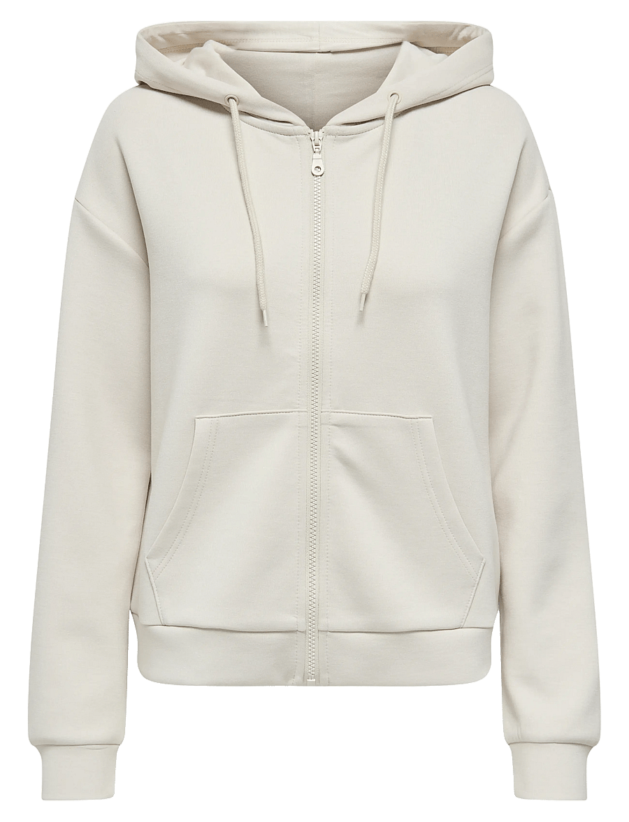 Only Play - ONPLOUNGE HOOD FZ LS SWT NOOS - sweatshirts - pumice stone - 1