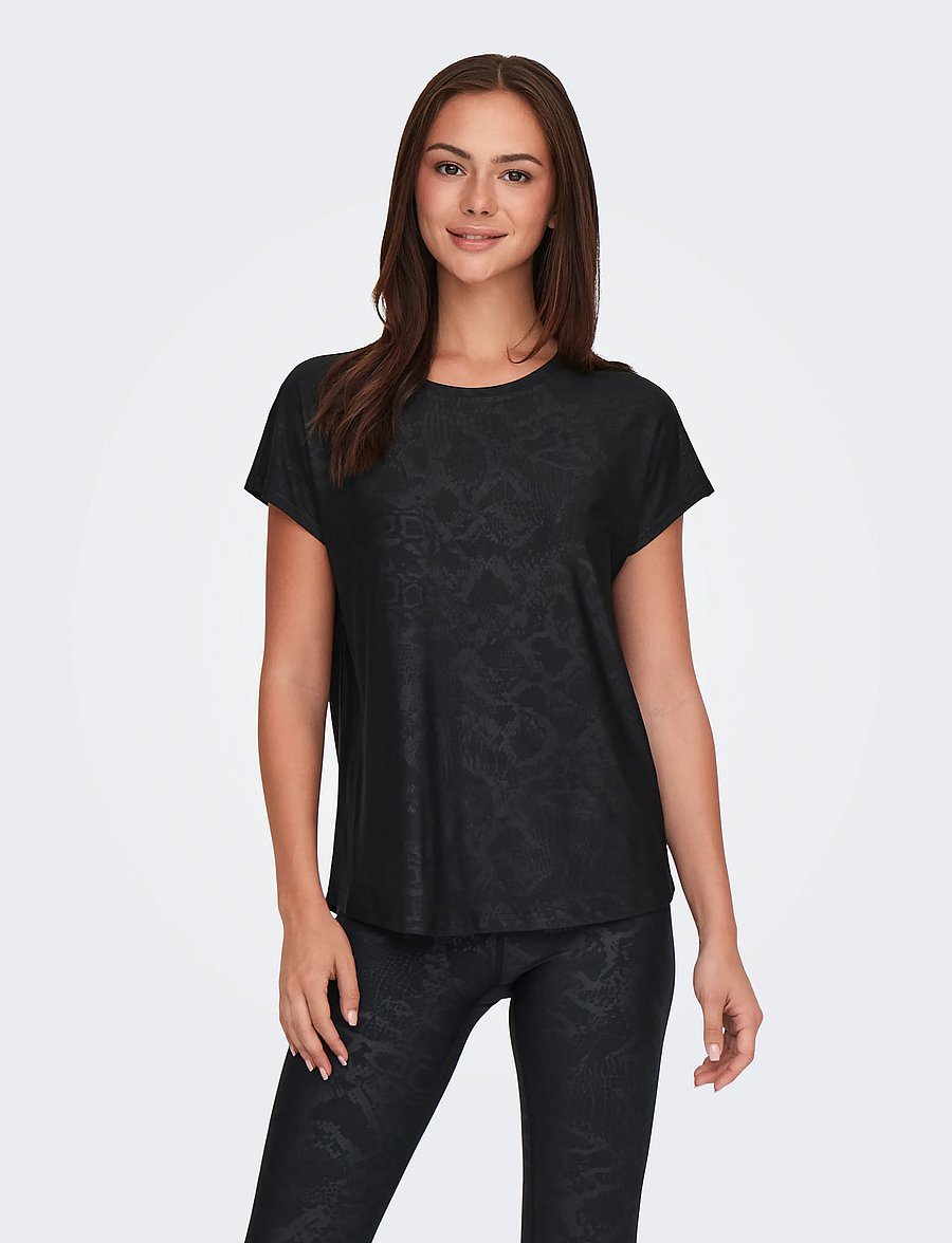Only Play - ONPAUB-SNAKE LIFE ON SS BAT LOOSE TEE - t-shirts - black - 0