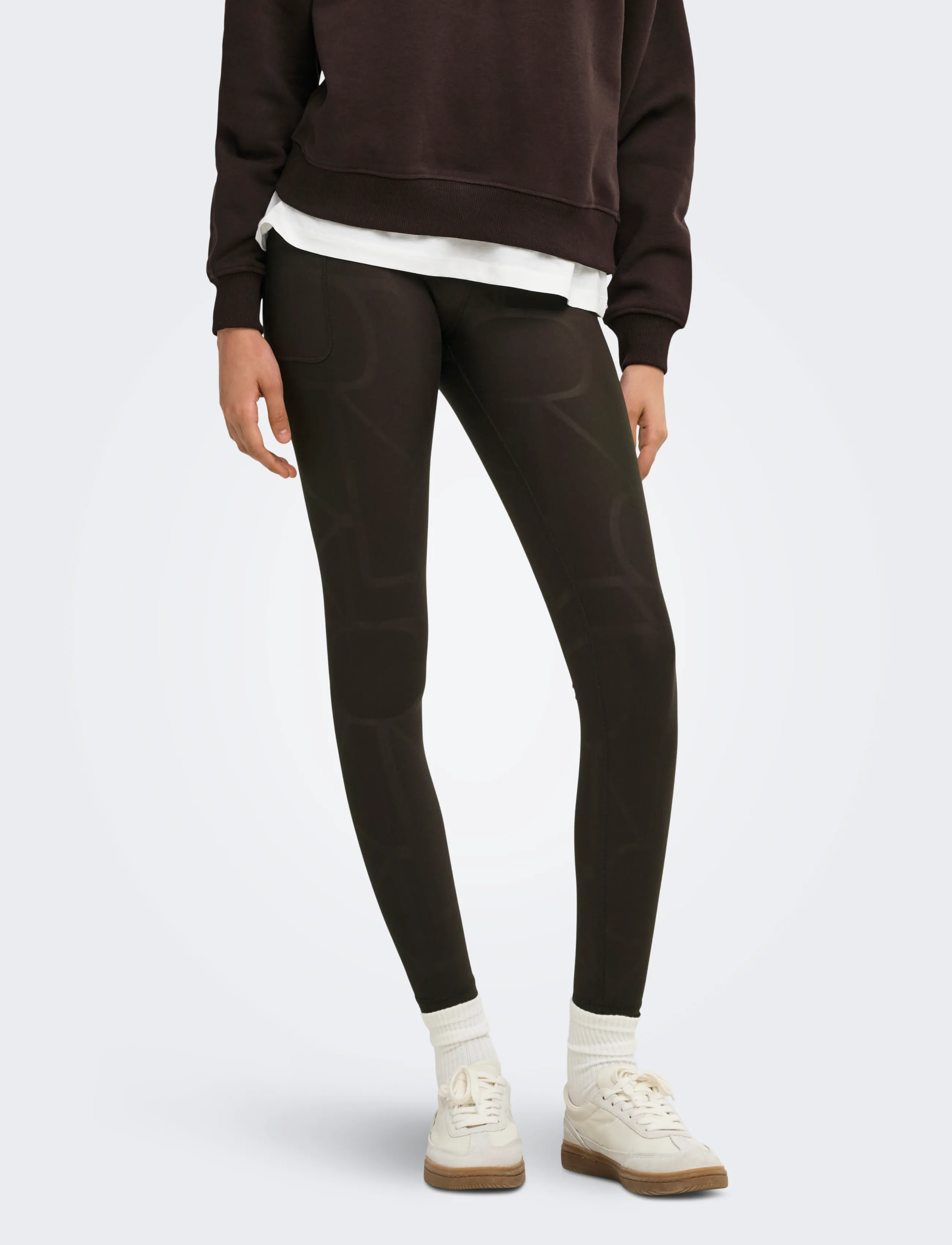 Only Play Onpfont-2 Logo Hw Pck Tights Noos, S, Sport Tights, Braun - Training Frauen