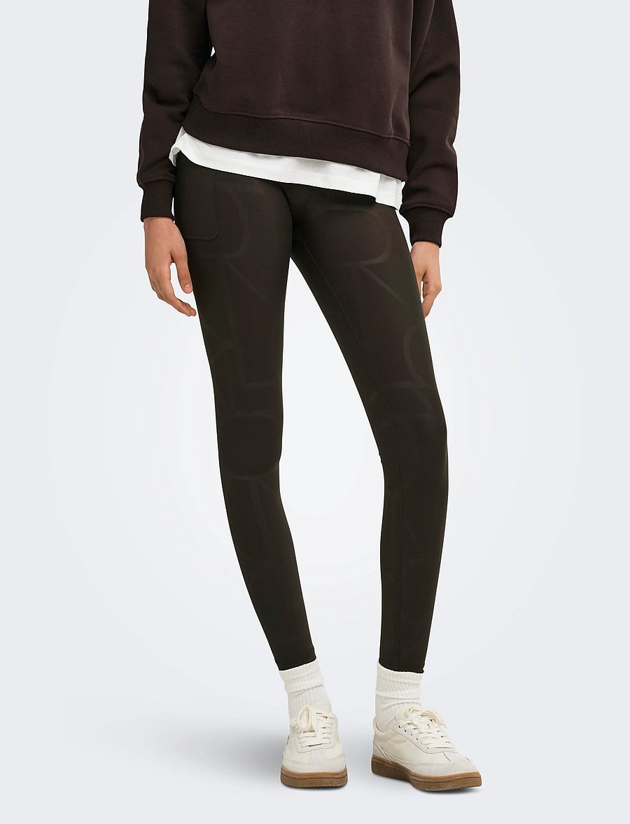 Only Play - ONPFONT-2 LOGO HW PCK TIGHTS NOOS - volle länge - chocolate torte - 0