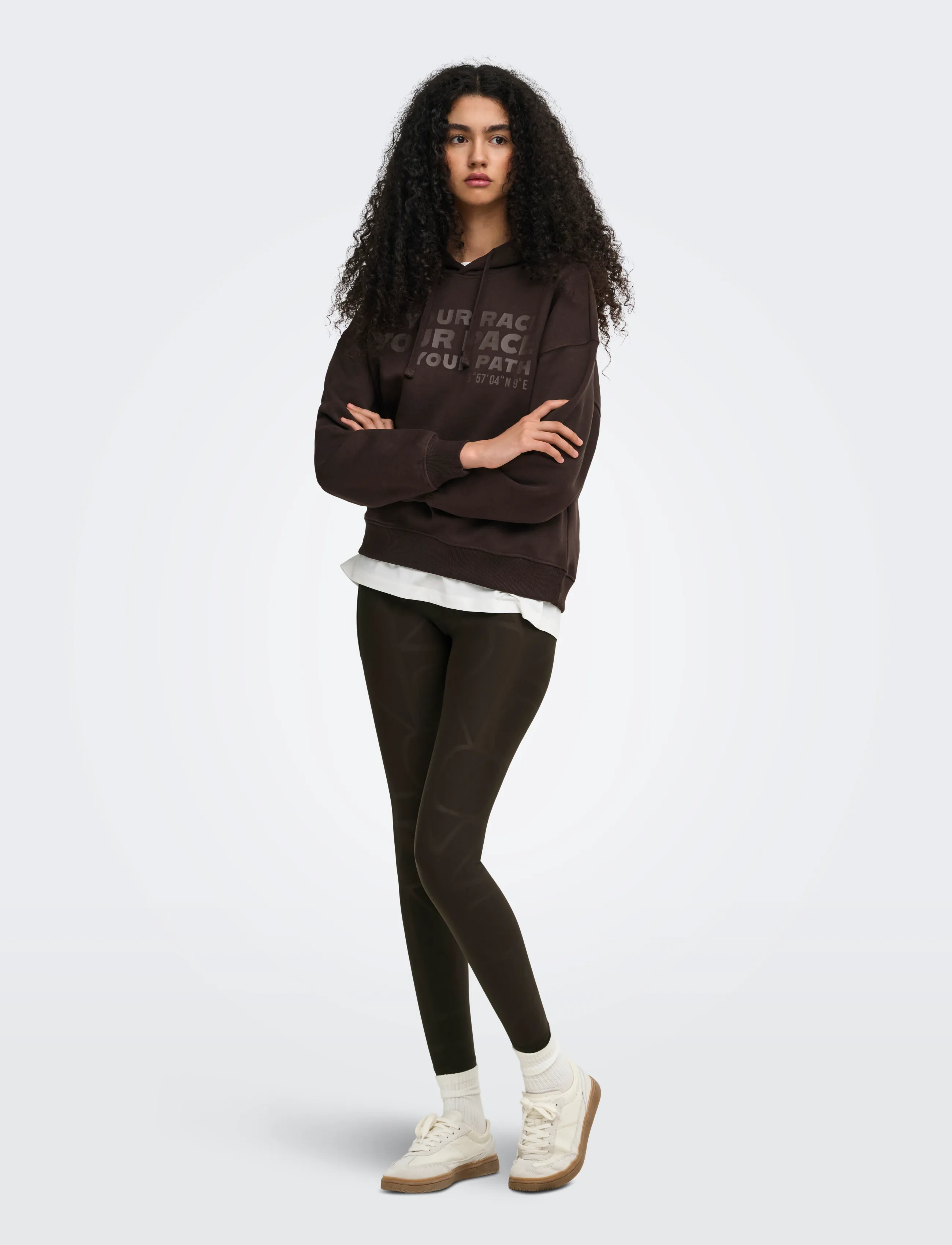 Only Play - ONPFONT-2 LOGO HW PCK TIGHTS NOOS - volle länge - chocolate torte - 4