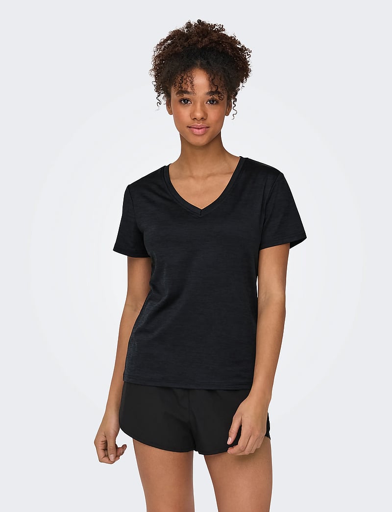 Only Play - ONPCORE VN SS REG TEE NOOS - t-shirts - black - 0